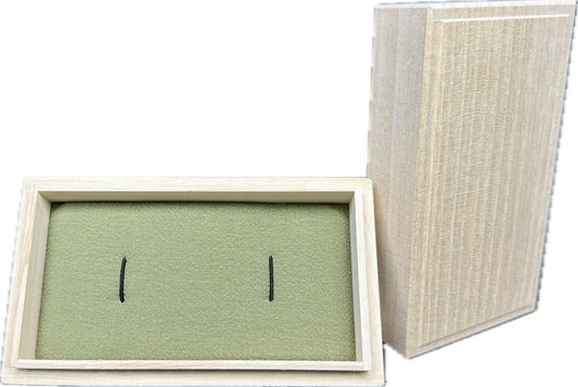 Storage Box, Menuki, Wood w/ Padded Insert (Color Options)