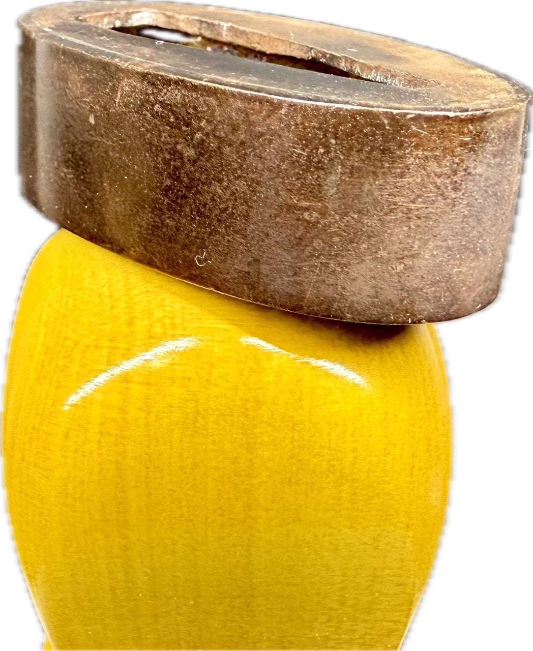 Fuchi, Copper, Plain, 39mm x 21.6mm, 7.9mm Nakago-ana (Antique)